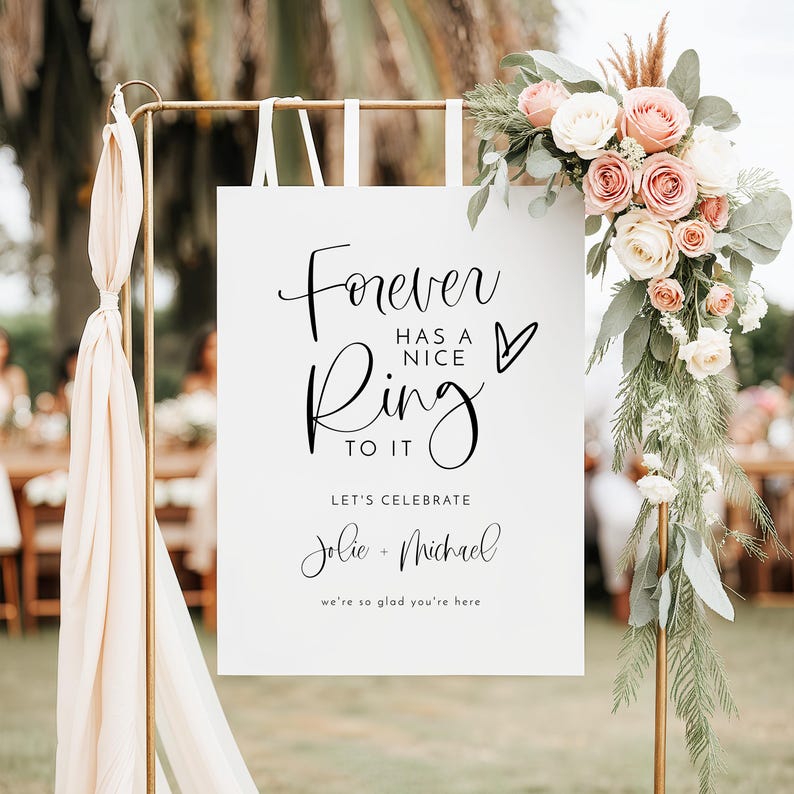 PRINTED + SHIPPED Engagement Party Sign, They're Engaged Sign, Modern ...