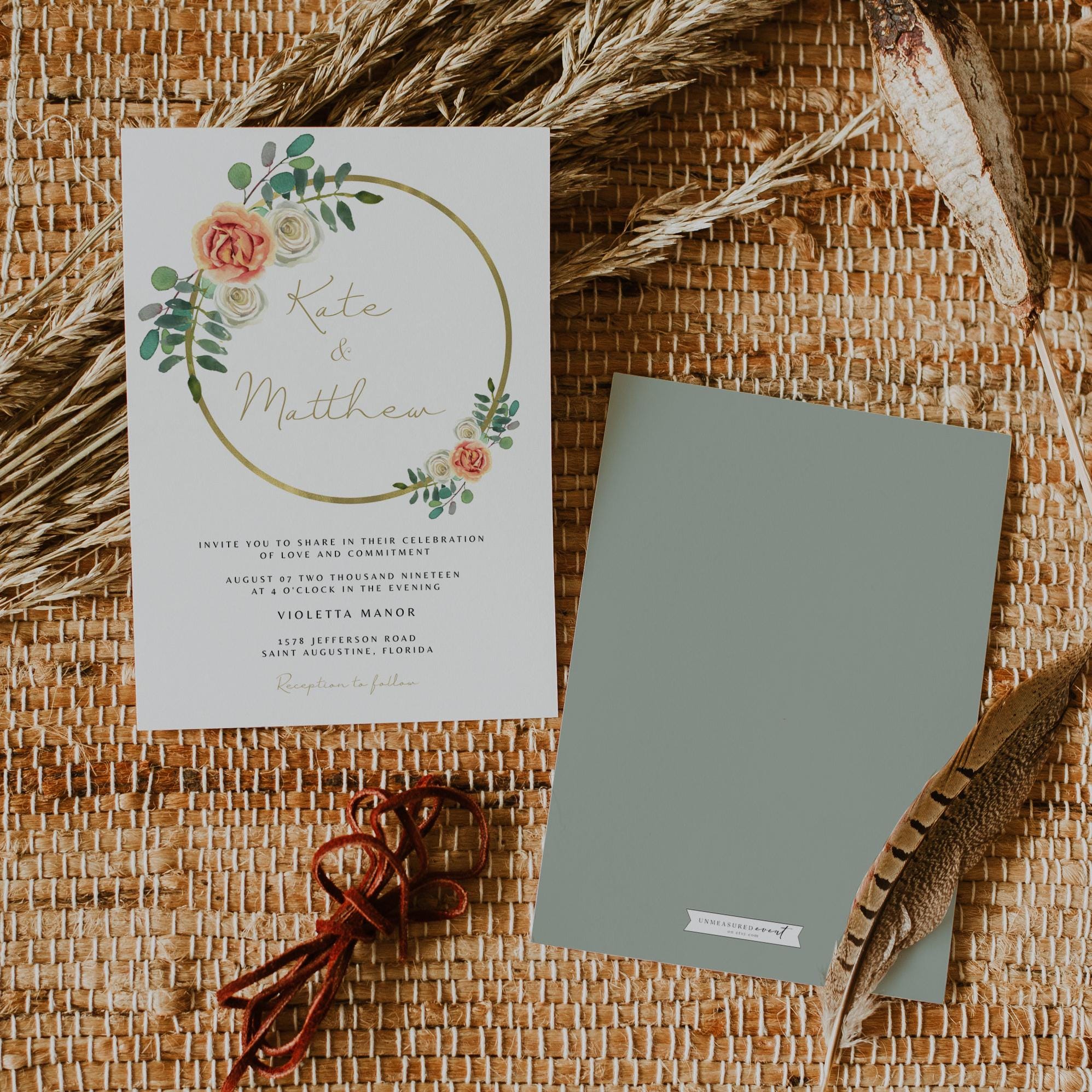 Wedding Invitation Template, Fall Wedding Suite, Autumn Wedding ...