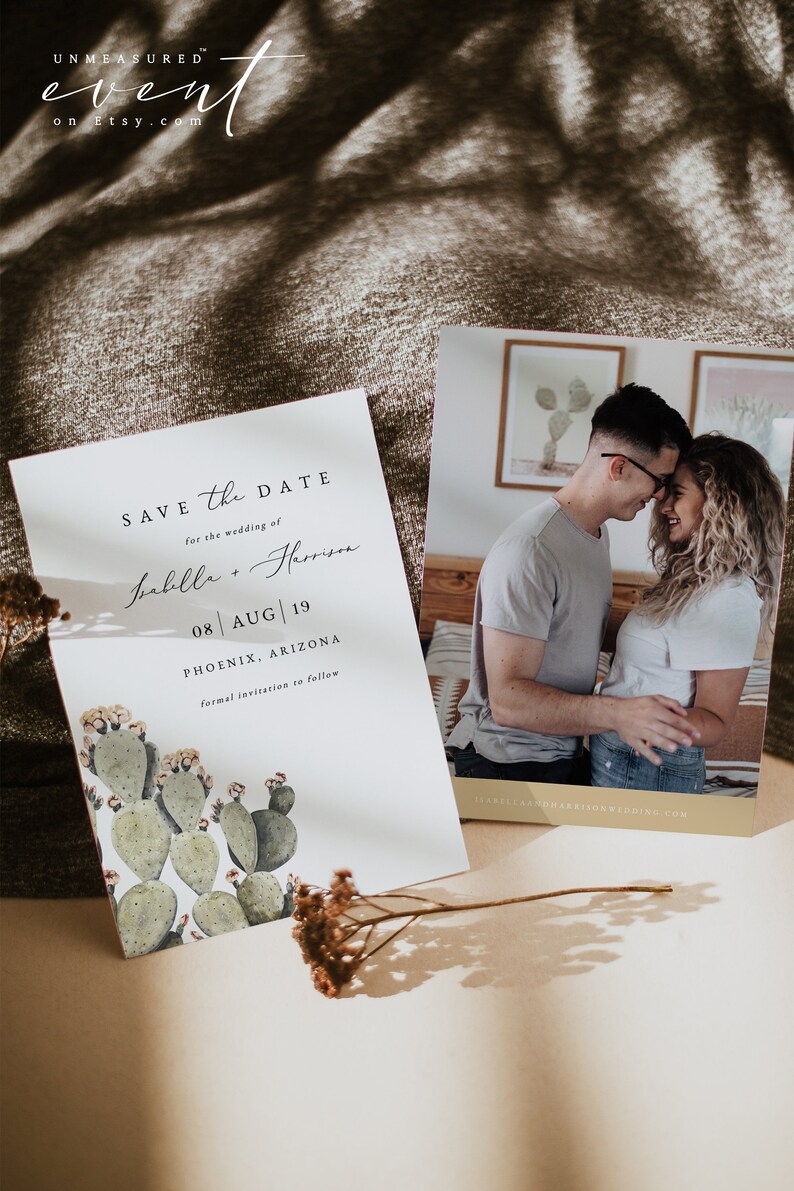 Earth Tone Save the Date Save the Date Arizona Wedding Printable Cactus Save the Date NORAH Desert Save the Date Boho Save the Date