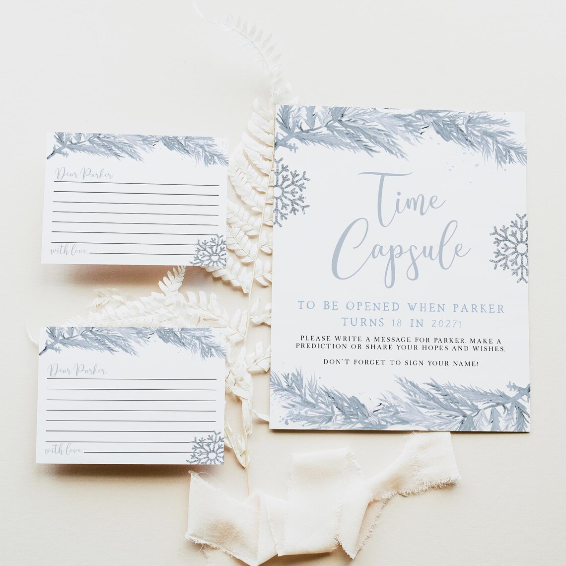 RORY Time Capsule Template, Time Capsule First Birthday, Time Capsule ...