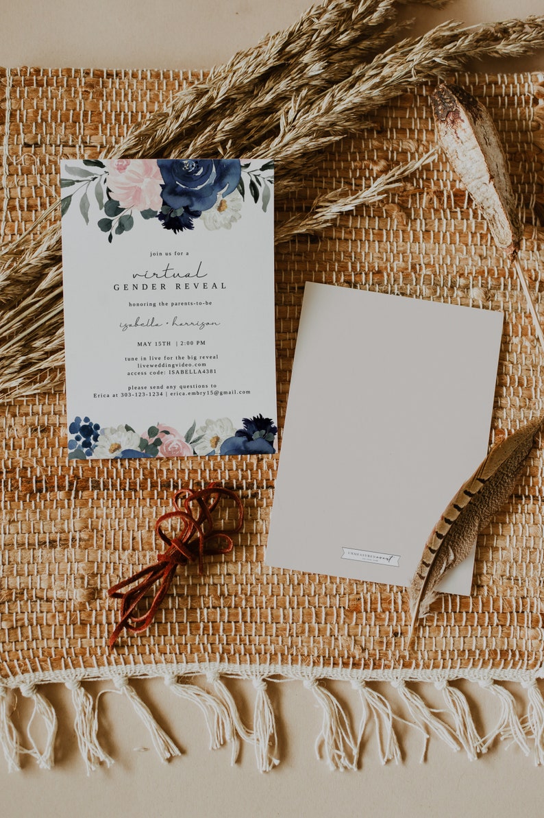 CADENCE Virtual Gender Reveal Template Online Gender Reveal | Etsy