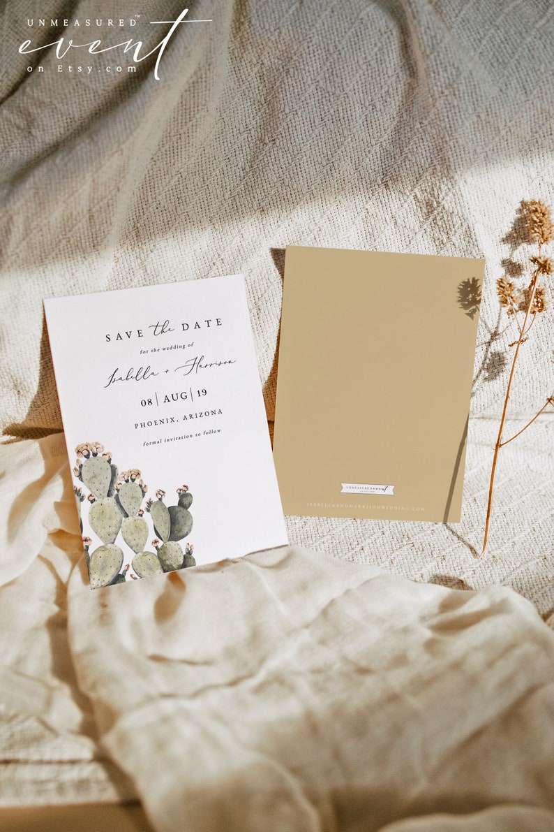 Earth Tone Save the Date Save the Date Arizona Wedding Printable Cactus Save the Date NORAH Desert Save the Date Boho Save the Date