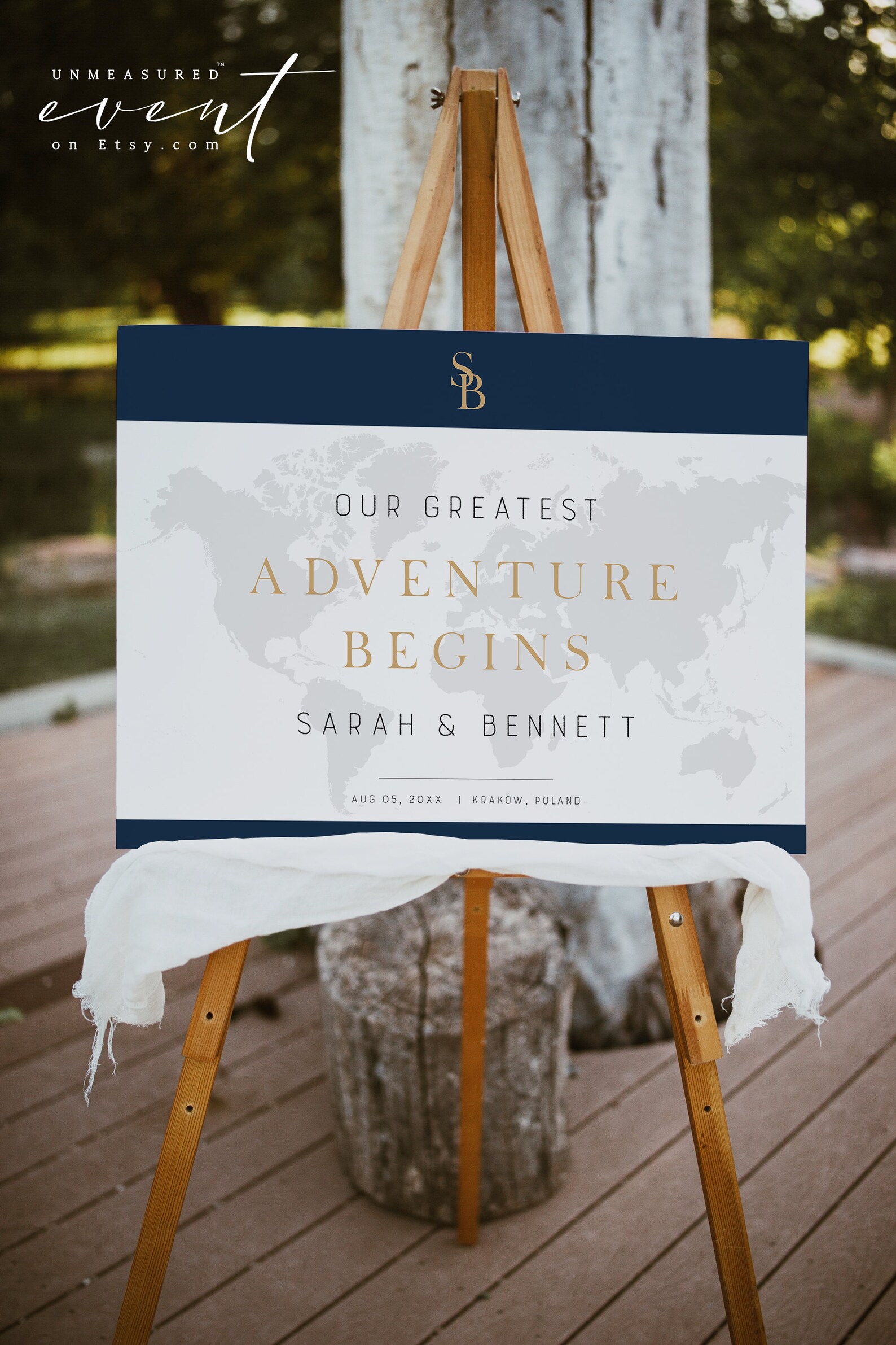 ATLAS Wedding Welcome Sign Template Our Greatest Adventure - Etsy