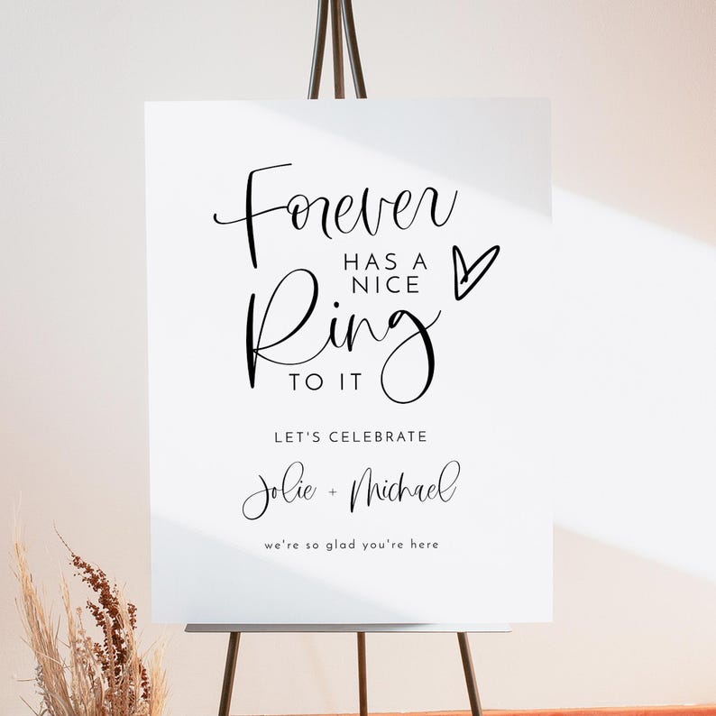 PRINTED + SHIPPED Engagement Party Sign, They're Engaged Sign, Modern ...
