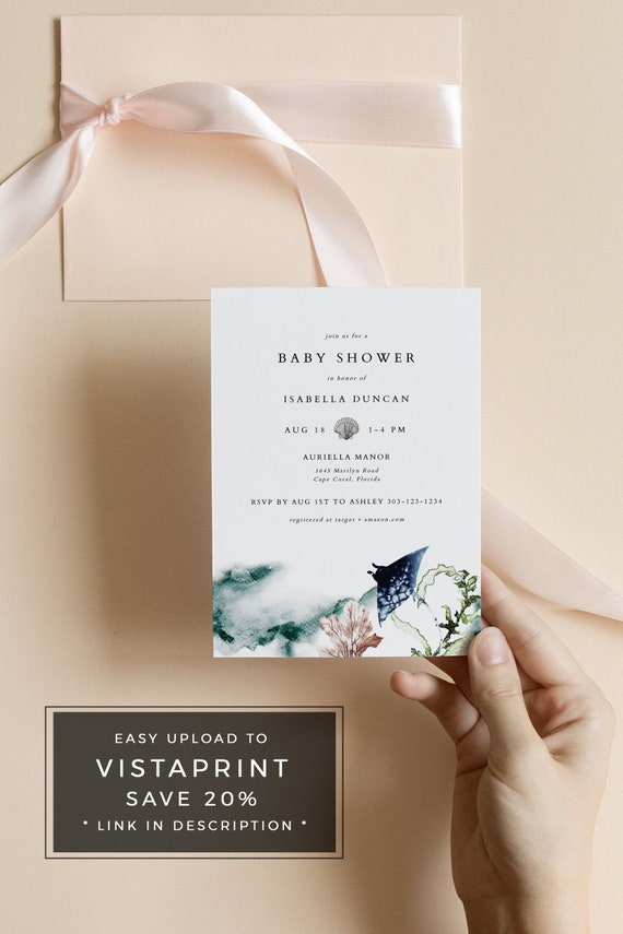 vistaprint baby boy shower invitations