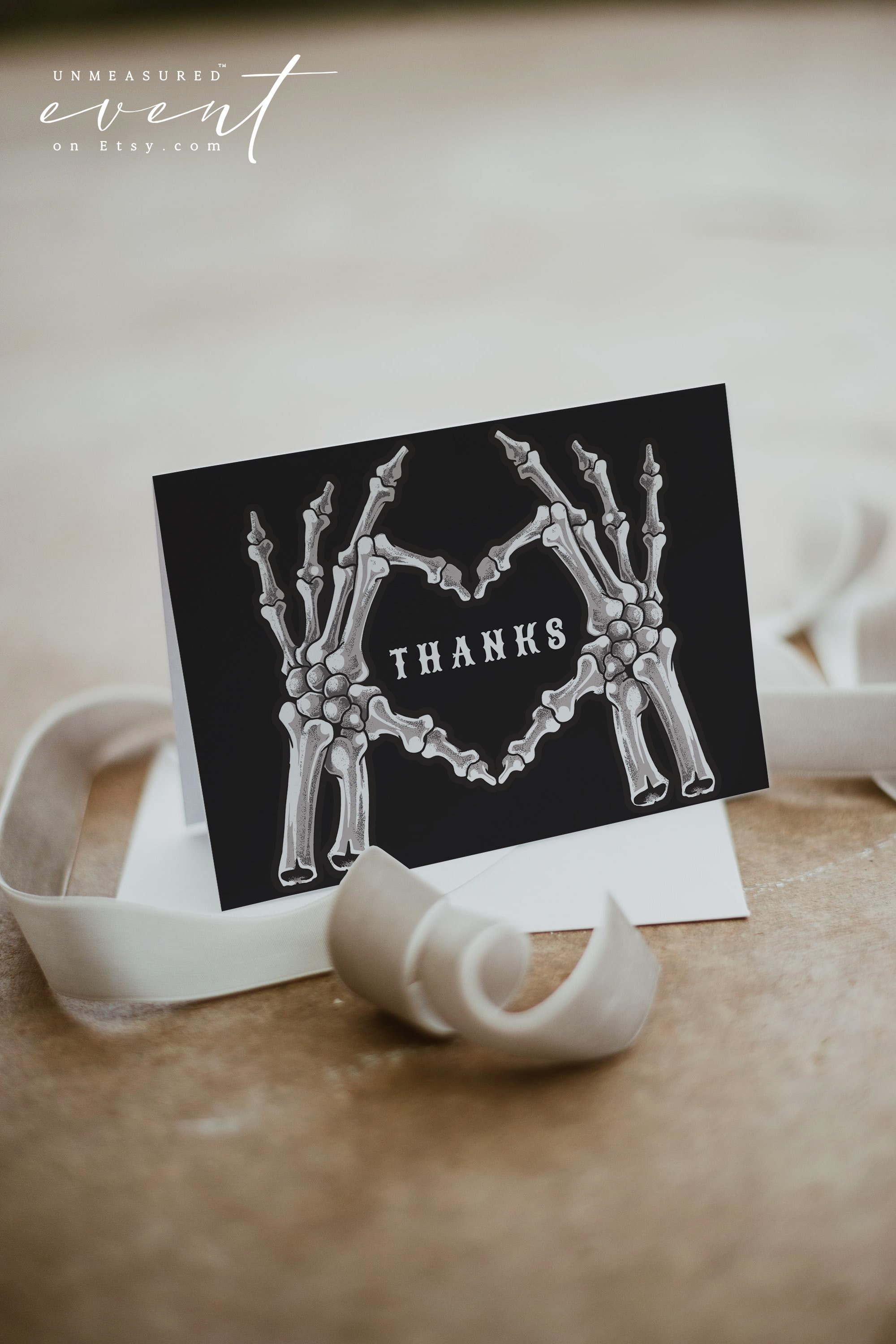 NOVA Skeleton Heart Thank You Card Template Skeleton Hands  Etsy Intended For Skeleton Book Report Template