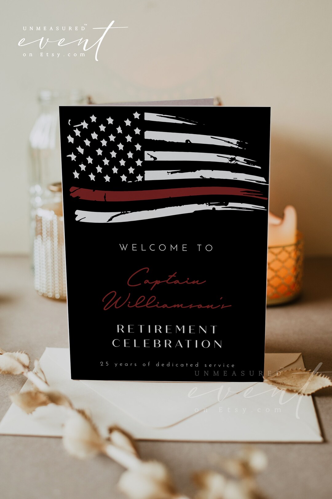 FIREFIGHTER Retirement Program Template, Folded Retirement Program ...