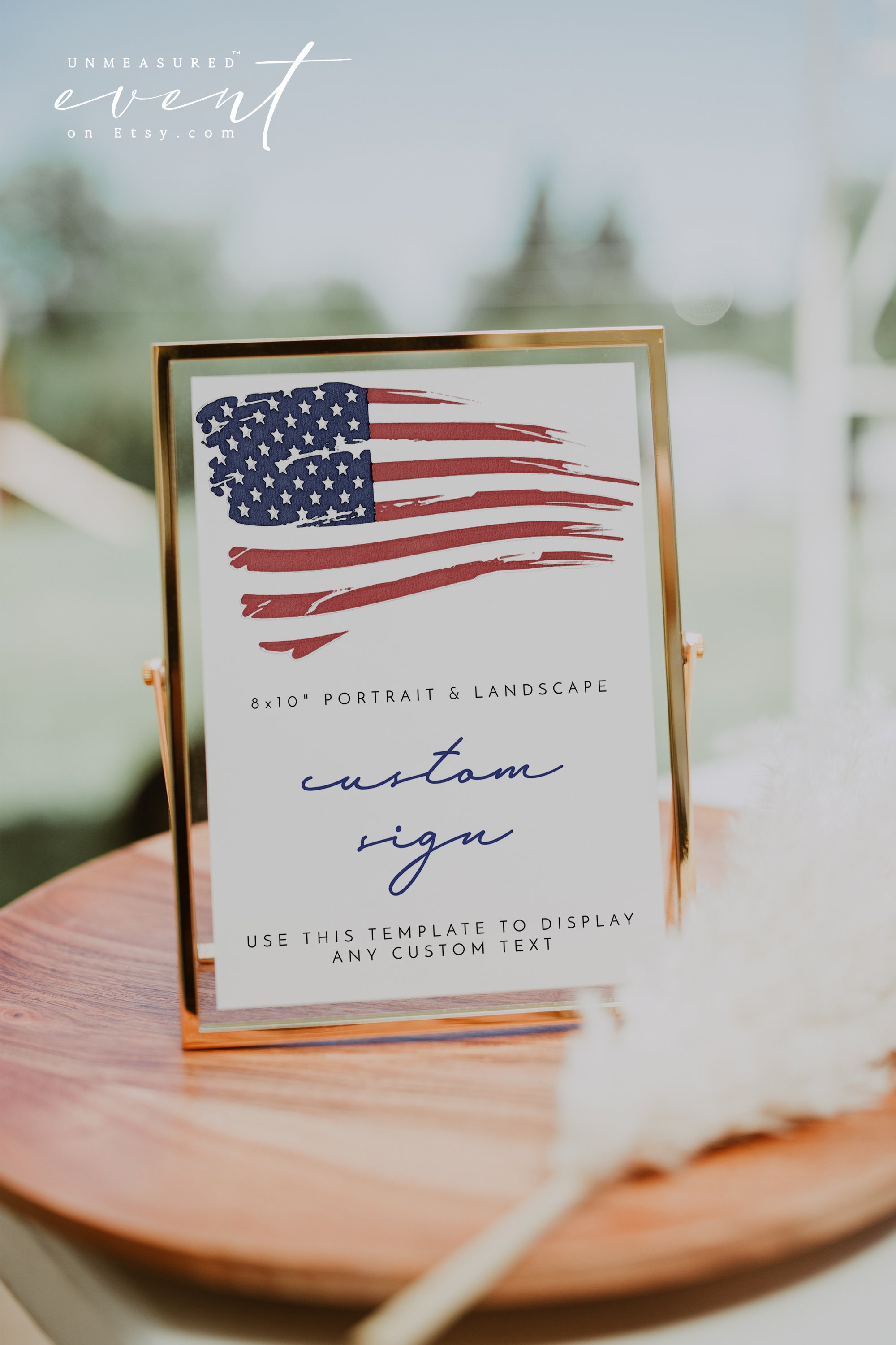AMERICAN FLAG Custom 5x7 Sign Template Usa Flag Custom | Etsy