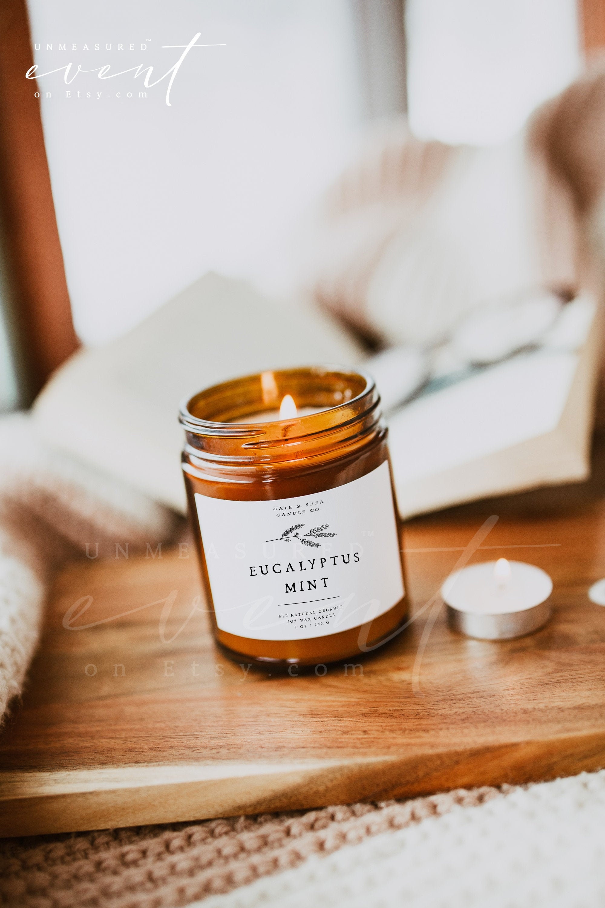 APOTHECARY Thin Candle Label Template Rustic Botanical Etsy