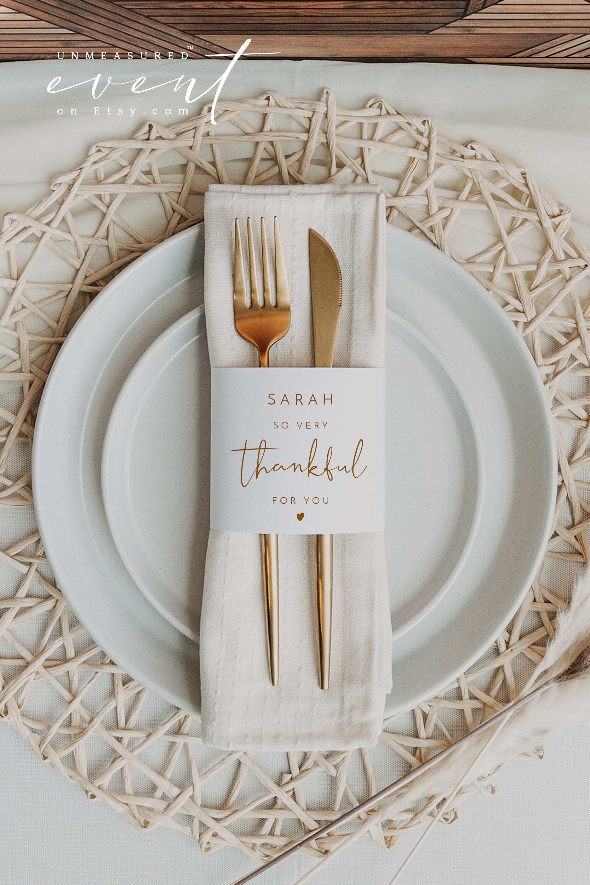 Napkin Rings with Slots For Place Cards – Tassels Home Decor