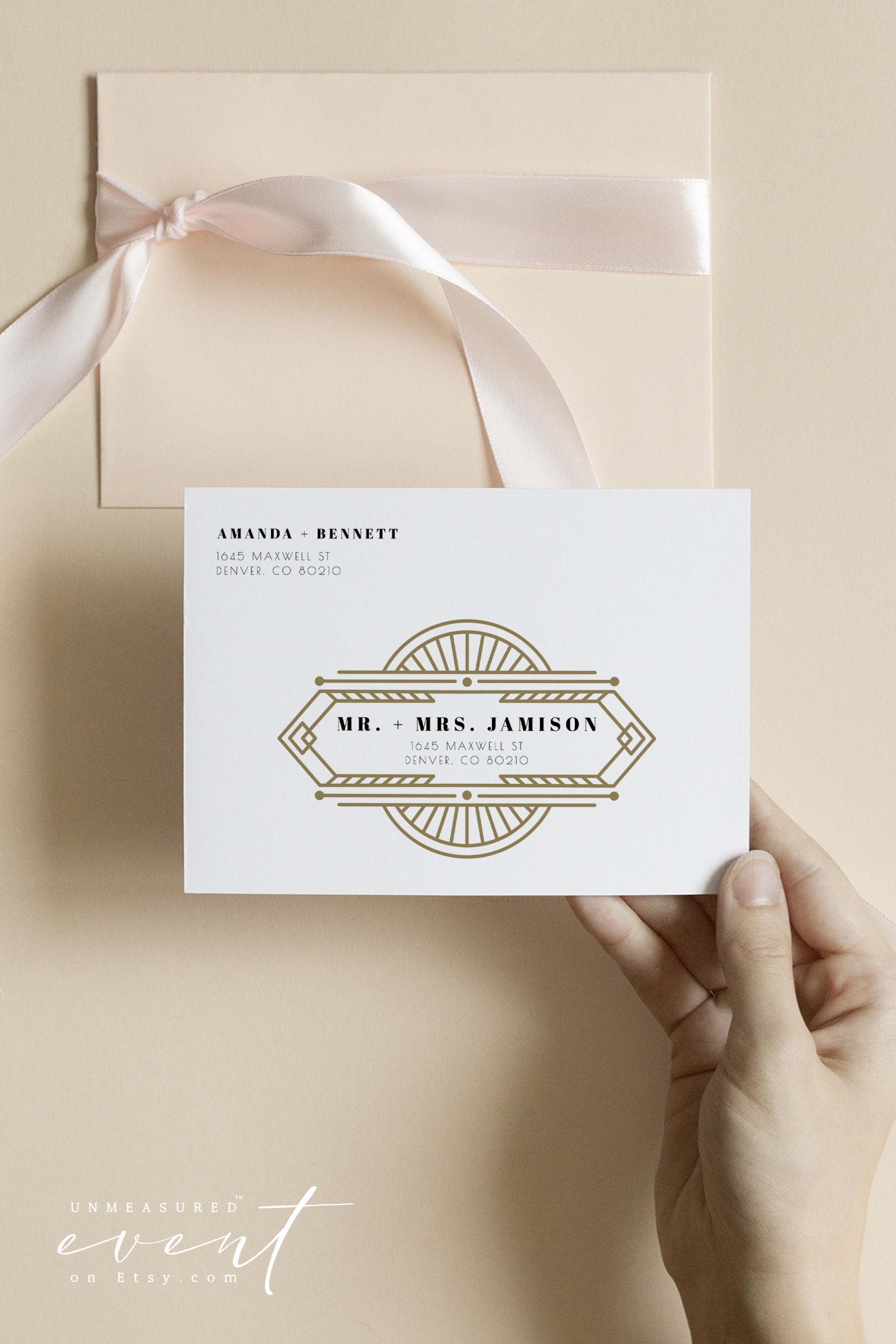 DAISY Envelope Addressing Template Art Deco Envelopes Etsy