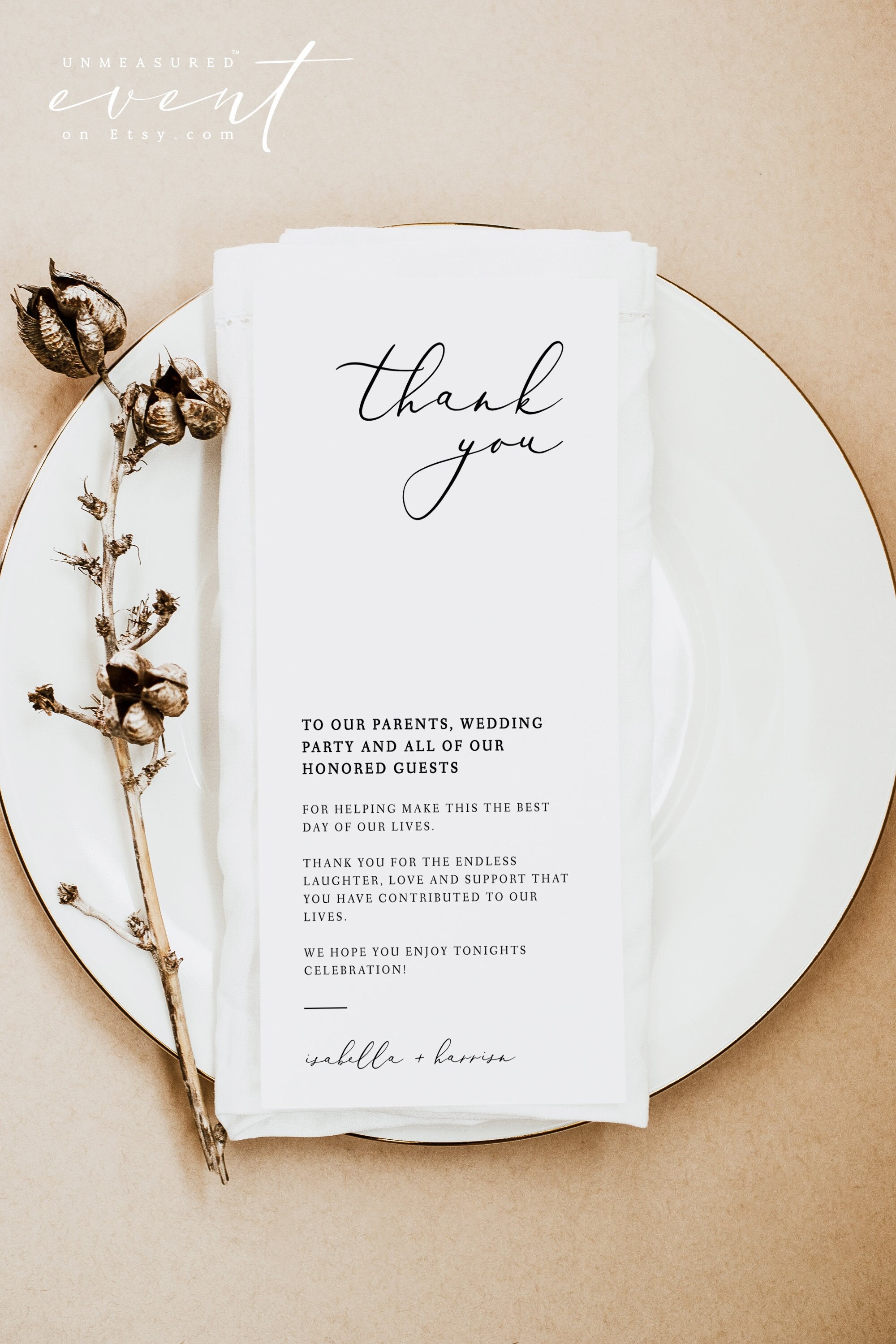 evelyn-minimalist-table-thank-you-card-printable-script-place-setting-thank-you-card-wedding-thank-you-card-elegant-reception-thank-you-etsy