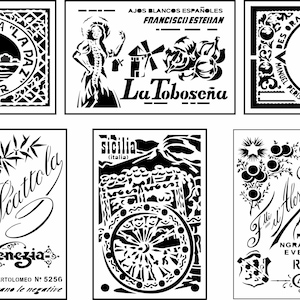 Italian Labels Mini Pack | JRV Stencils