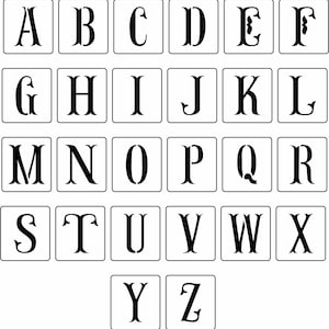 French Style Monogram 2” Letters | JRV Stencils