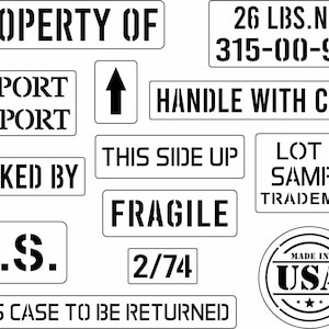 Crate labels | JRV Stencils