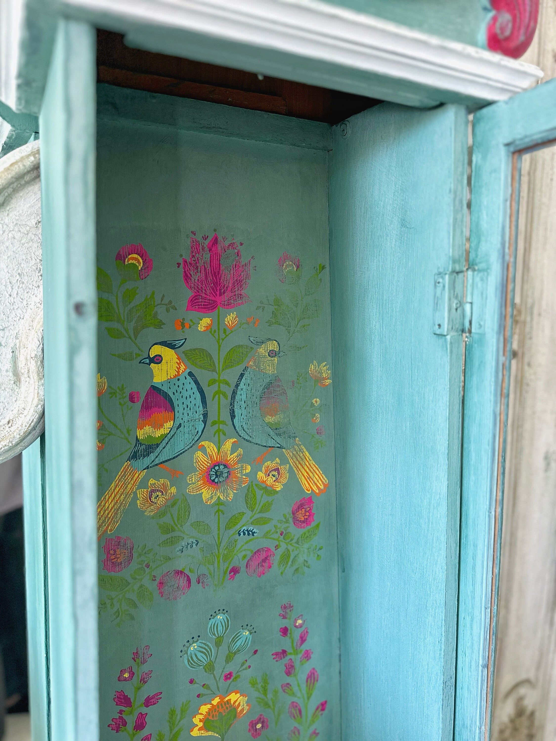 Folk Style Hand Painted Clock - Etsy