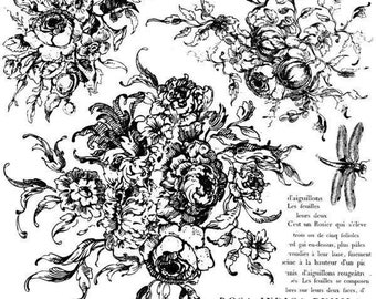 Iron Orchid Designs Rose Toile | IOD Decor Stamp
