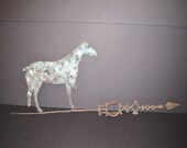ANTIQUE AMERICAN FOLK art horse copper weathervane gun bullets artistic patina