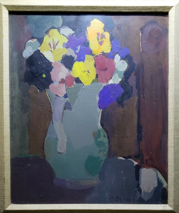 ANTIQUE AMERICAN IMPRESSIONIST floral still life … - image 7