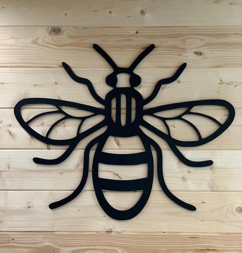 Bee Wall Art Manchester Bee Wall Decor Acrylic or Wooden Etsy