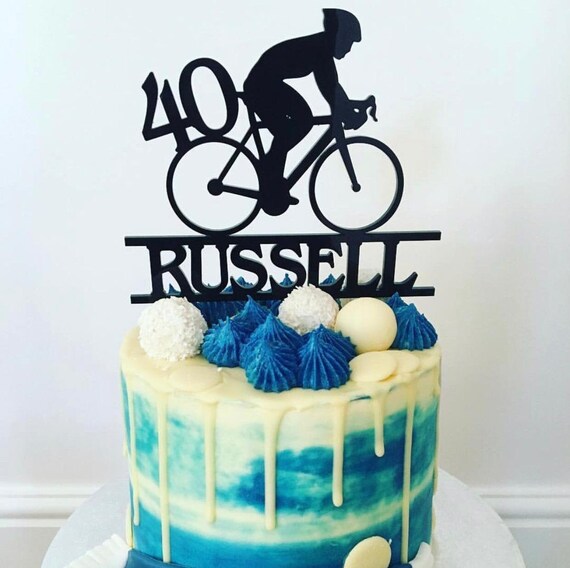 De Topper A Gateau De Velo Velo Anniversaire Gateau Topper Etsy