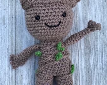 Baby Groot Crocheted Stuffed Toy // Amigurumi // Guardians of the