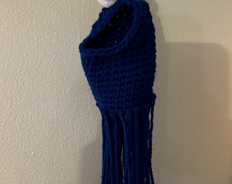 MADE TO ORDER // Yip Yip Martian Crocheted Hanging Basket for Car Mirror