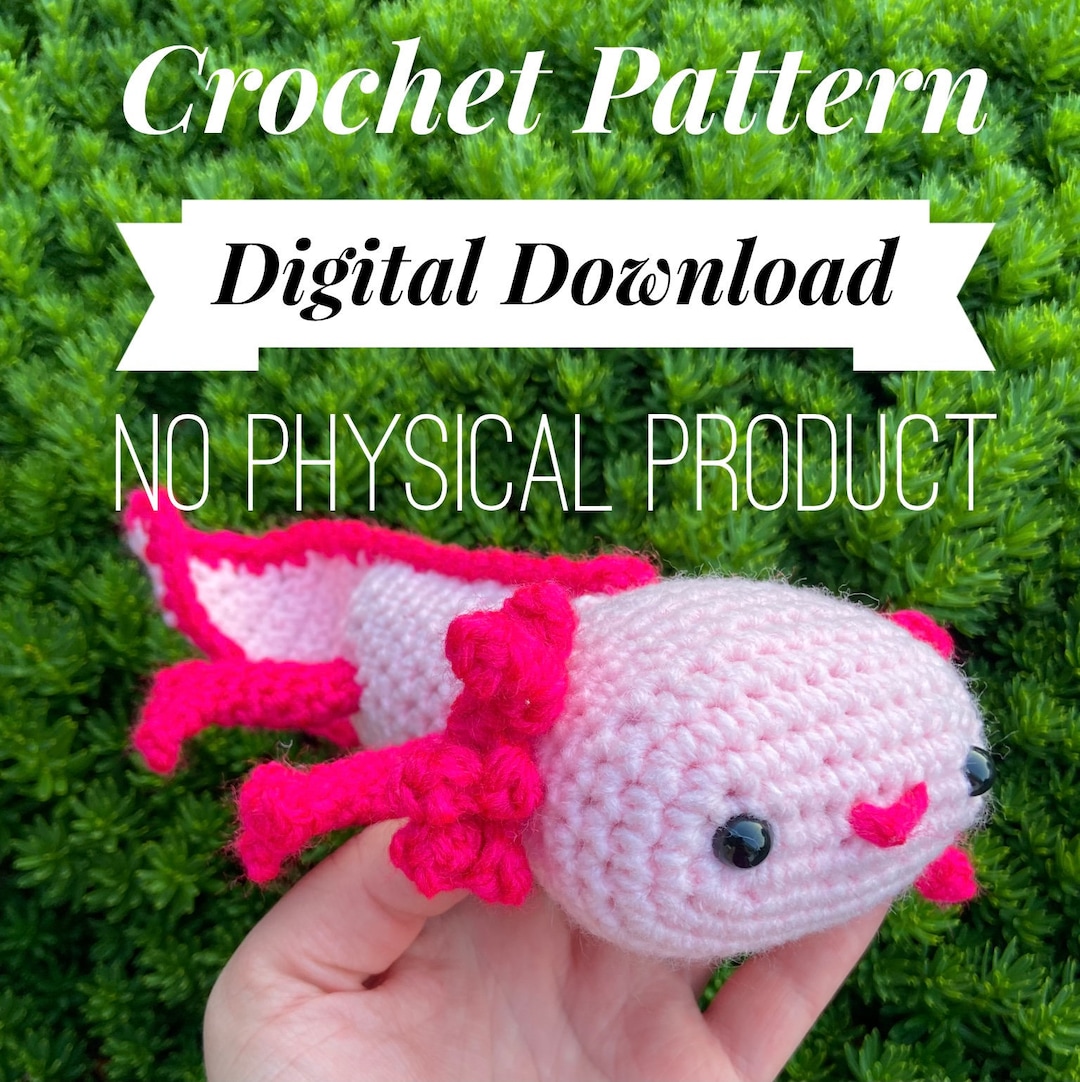 PATTERN ONLY Minecraft Inspired Axolotl Crochet Pattern // Digital