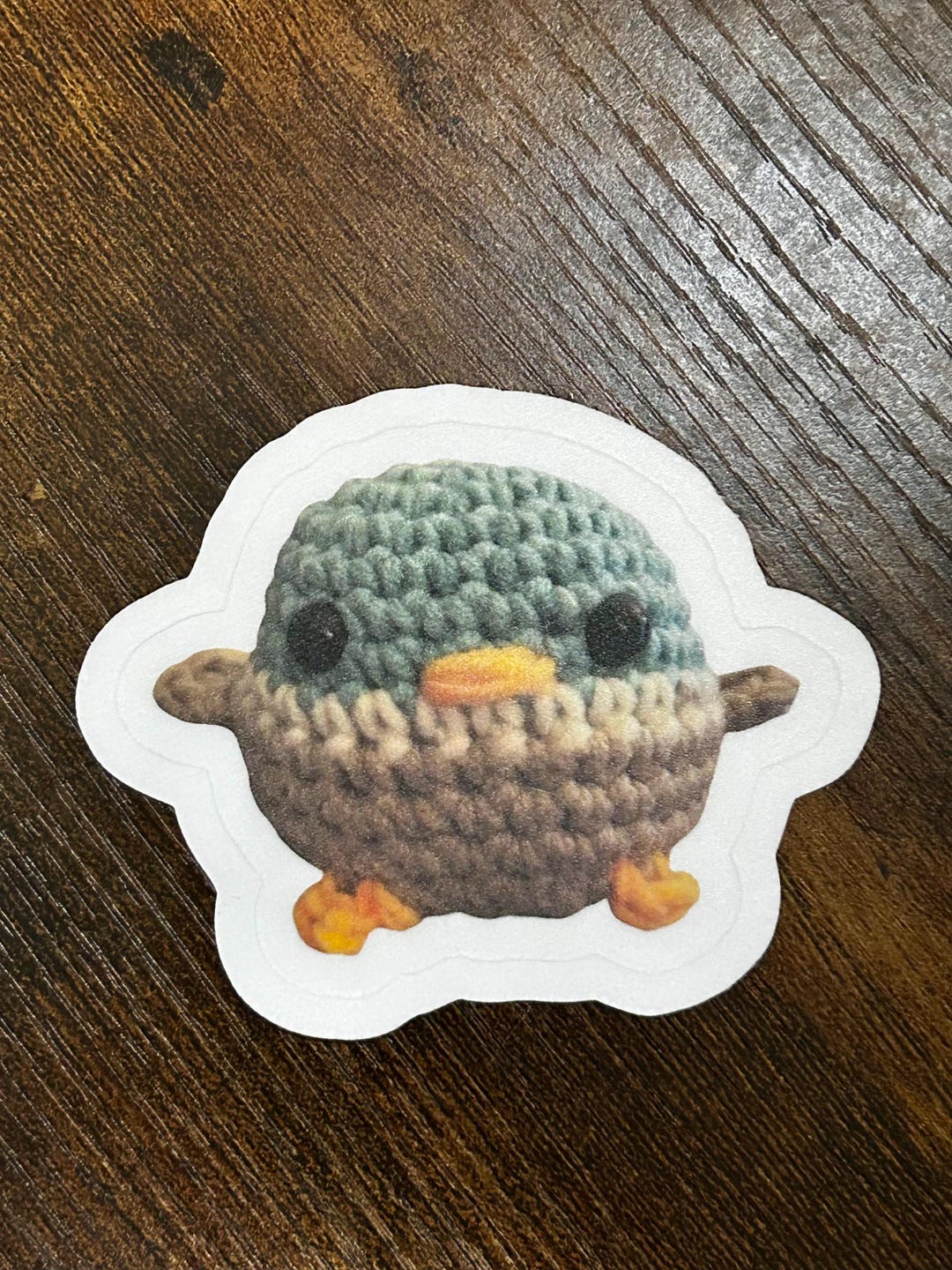 Ducky Sticker Ducky in Crochet // Vinyl Sticker Decal // Water Resistant - Etsy