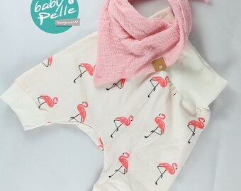 Baby Mitwachshose kurz Gr.50-62 Flamingo