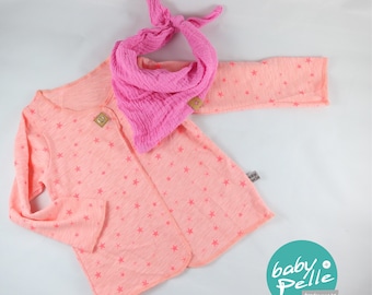 Baby Cardigan Gr.74/80 peach Sterne