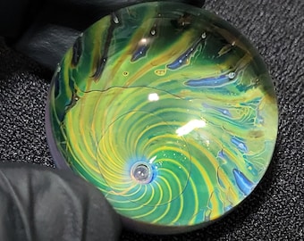 Glass Marble #732 by Ryan Whitmore 1.47 inch diameter