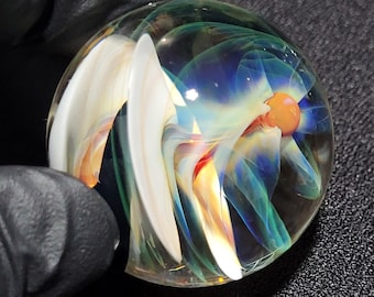 Glass Marble #737 by Ryan Whitmore 1.74 inch diameter