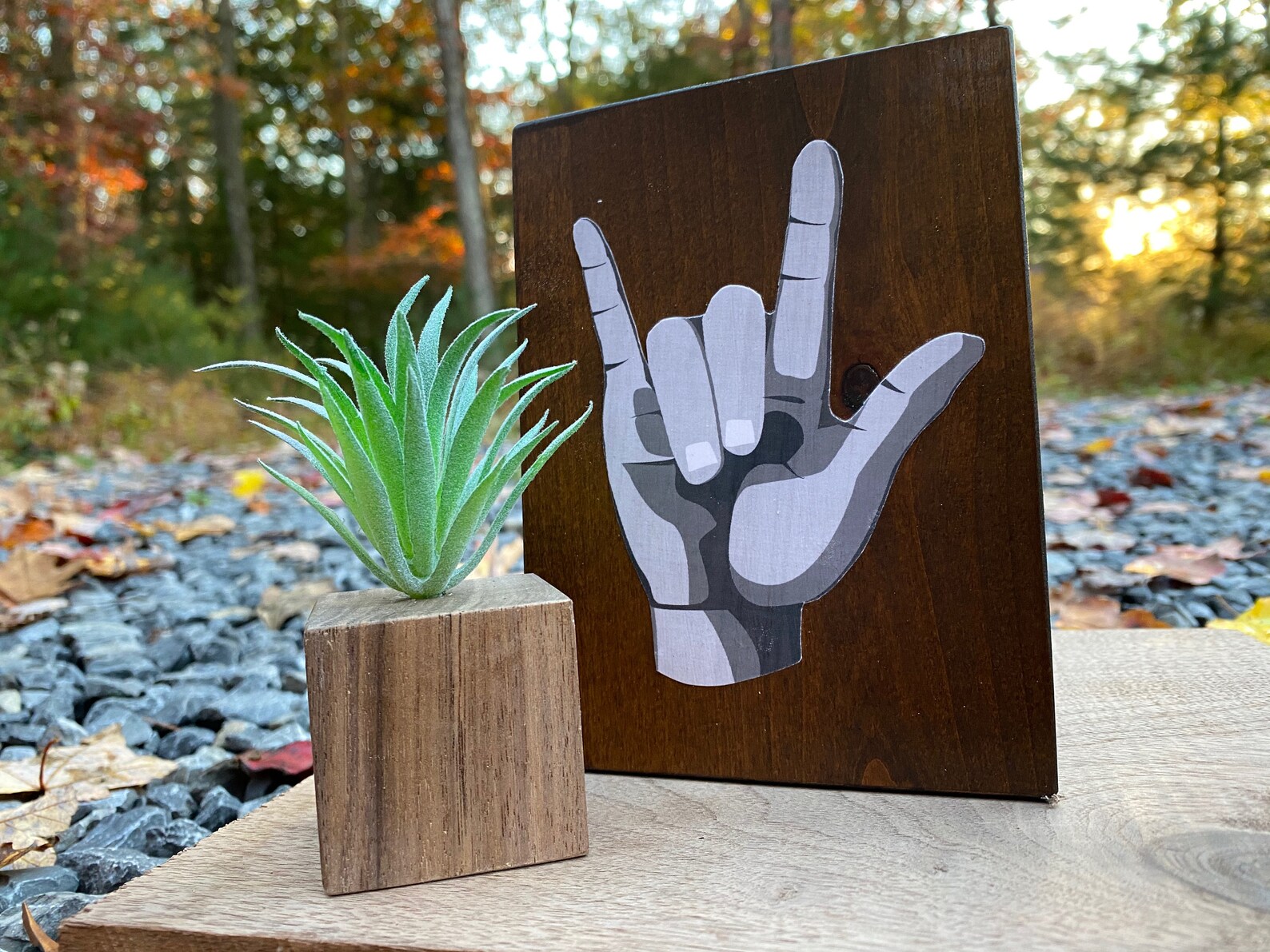 Handmade Wooden ASL Sign Language Decor i Love You Etsy