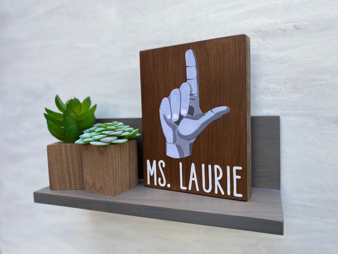 Bathroom ASL or Name Sign Language Signs Custom Made Wall Etsy