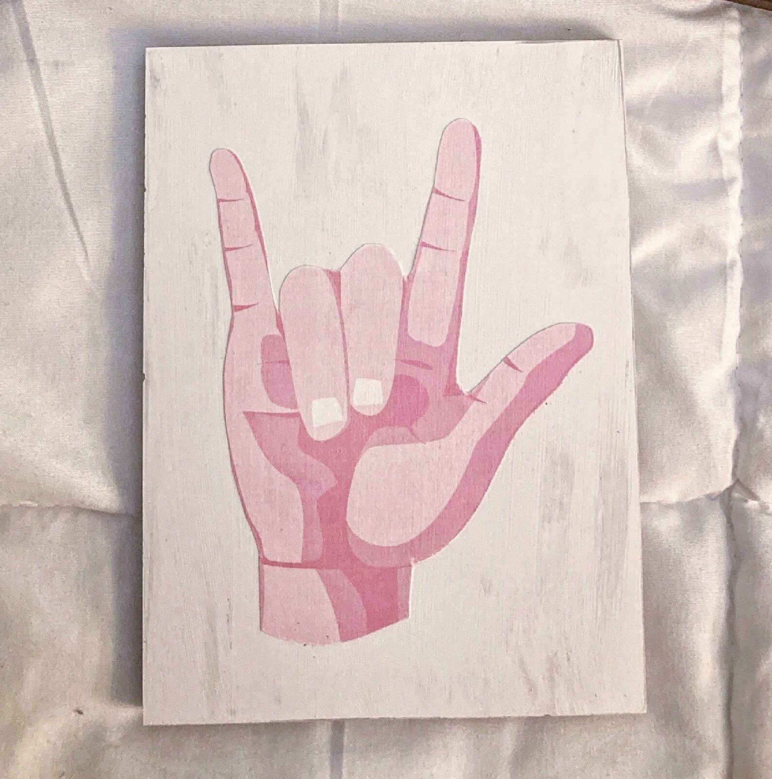 Handmade Wooden ASL Sign Language Decor i Love You Etsy