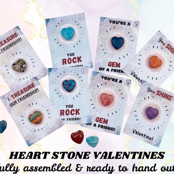 Stone Heart Valentines Rock Heart Valentines for Kids!