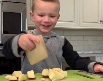 Herramienta de cocina hecha a mano de madera para niños Cuchillo de herramienta de corte de madera de arce con mango fuerte: ¡los hacemos a mano en Pensilvania!