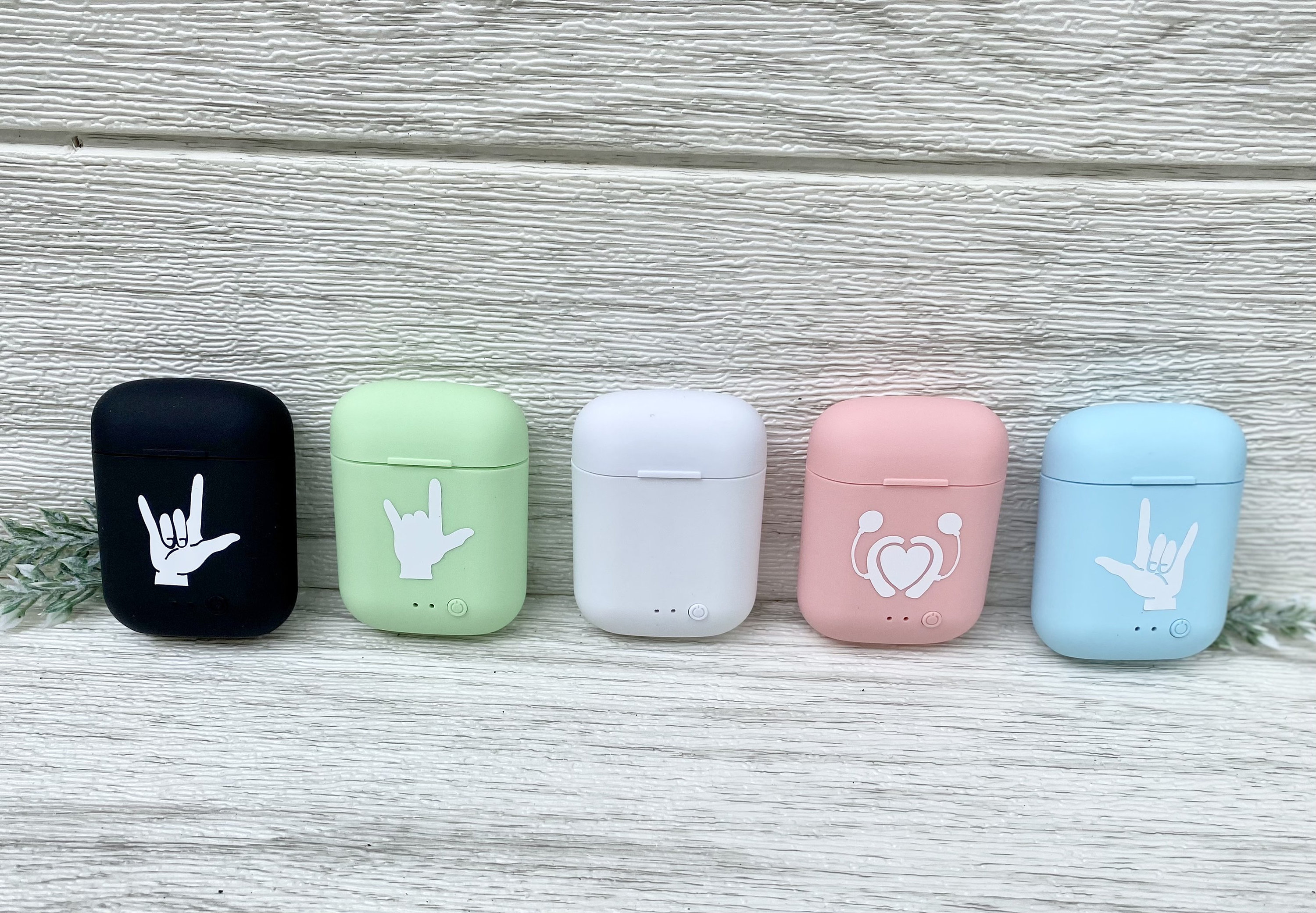 ASL Sign Language Wireless Headphones Air Buds with charger Etsy