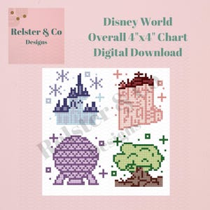 Disney World Needlepoint Chart -  Digital Needlepoint