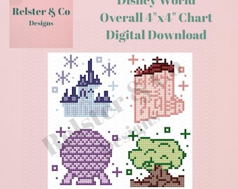 Disney World Needlepoint Chart -  Digital Needlepoint