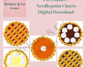 Pies Galore! Needlepoint Chart -  Digital Needlepoint