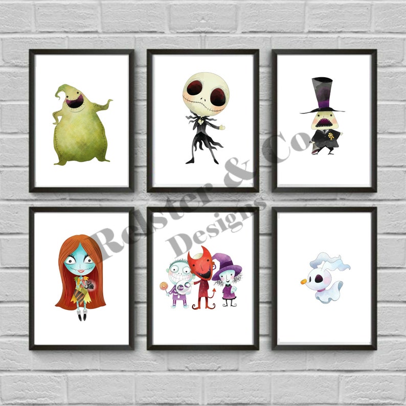 Nightmare Before Christmas Set of 6 Digital Prints 4 Bonus - Etsy