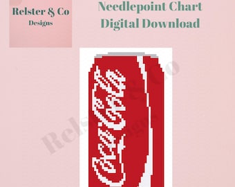 Cola Beverage Stickvorlage - Digitale Stickvorlage