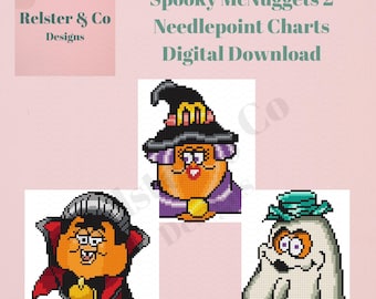Spooky Nuggets #2 Needlepoint Chart -  Digital Needlepoint