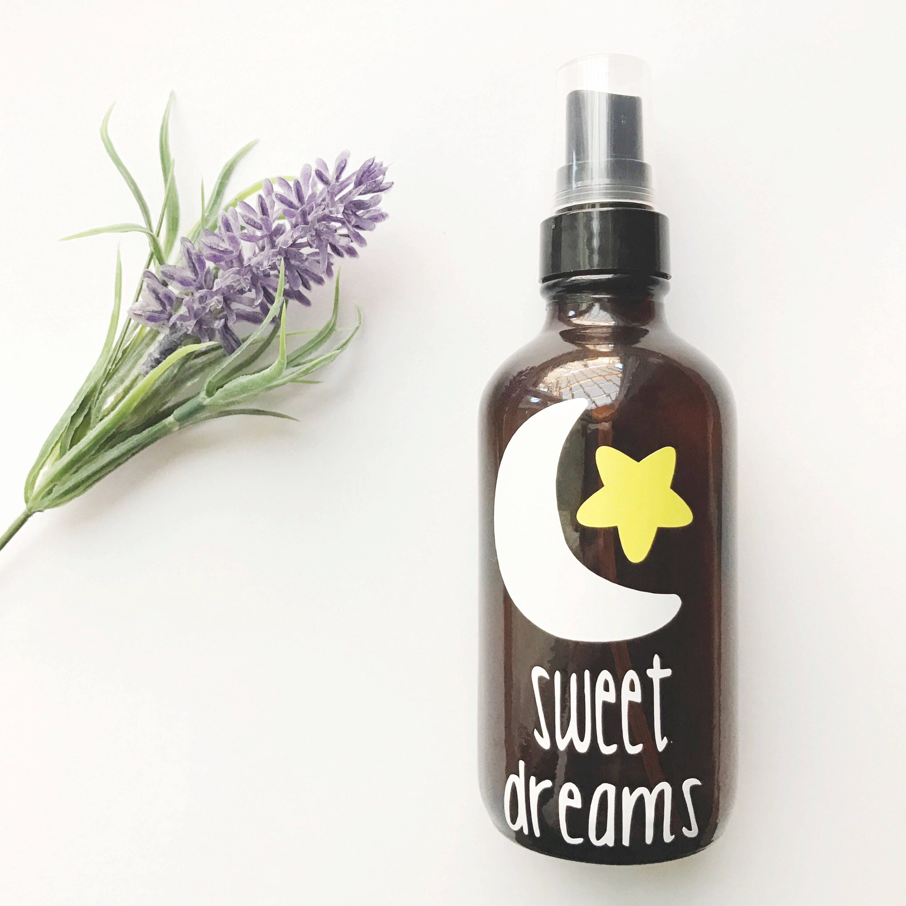 Sweet dreams label spray bottle label essential oil label Etsy