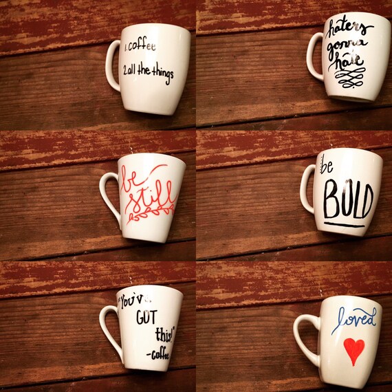 Items similar to Customizable personalized coffee cups on Etsy