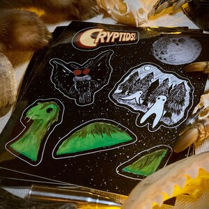 Cryptid Sticker Sheet - Etsy