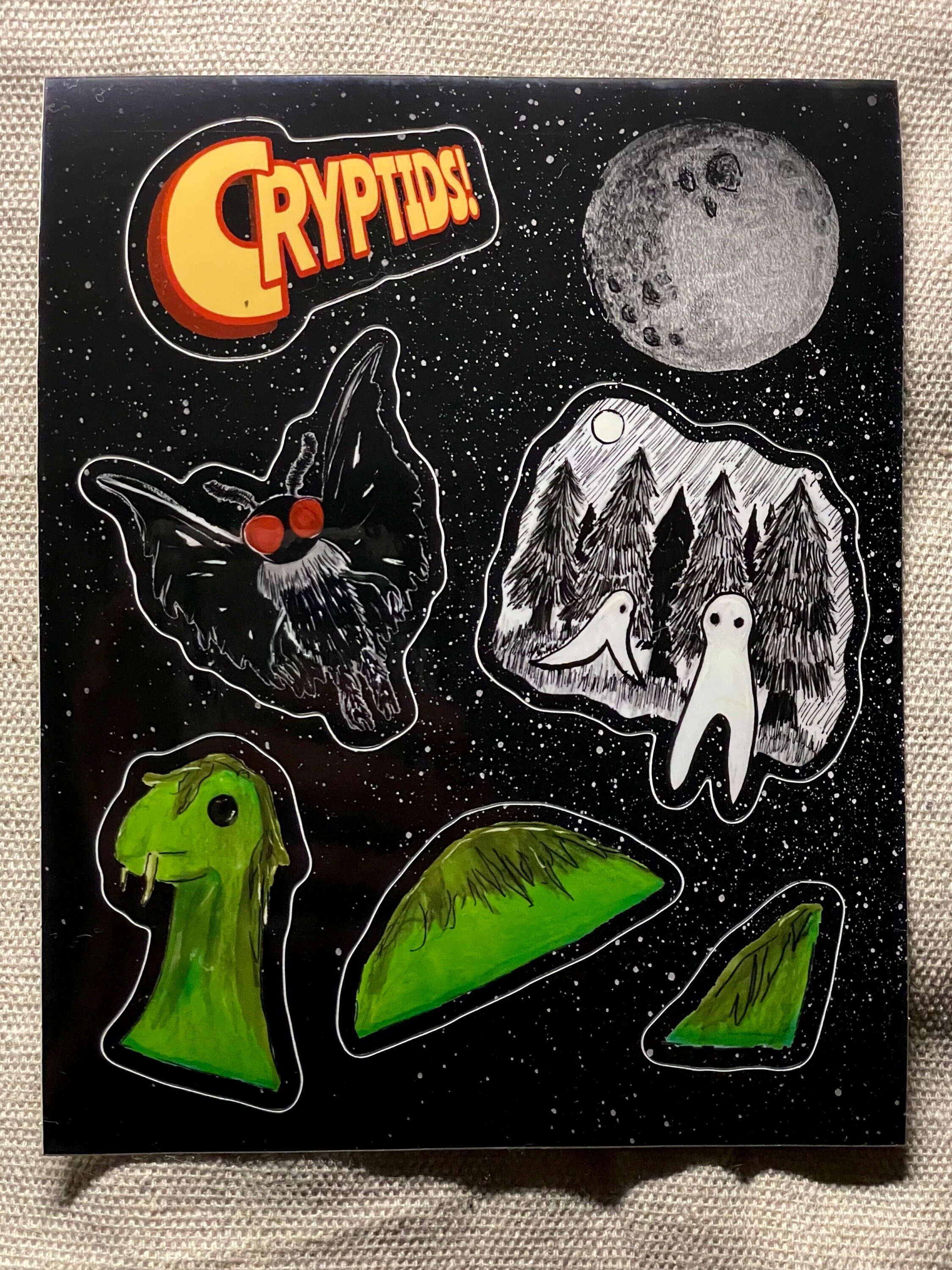 Cryptid Sticker Sheet - Etsy