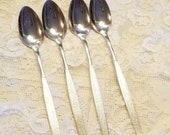 Vintage Community spoons Silver sands Iced Tea Spoons Retro decor kitchen Ice cream spoons Flatware Tea party Shabby table decor